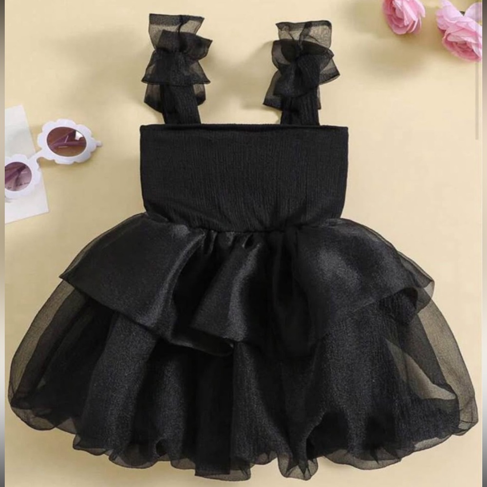 Toddler Girl Elegant Black Dress 12-18 Months